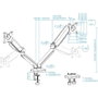 SOPORTE MESA 2 PANTALLAS 17"-32" TOOQ
